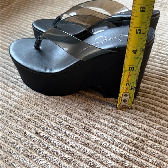 Jessica Simpson Black and Clear Women's Sandals - Picture 3 of 10